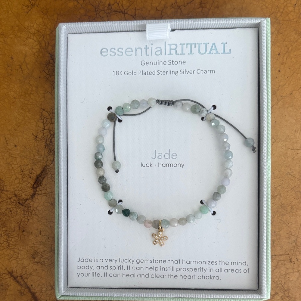 Jade Bracelet with 925 Silver Charm
